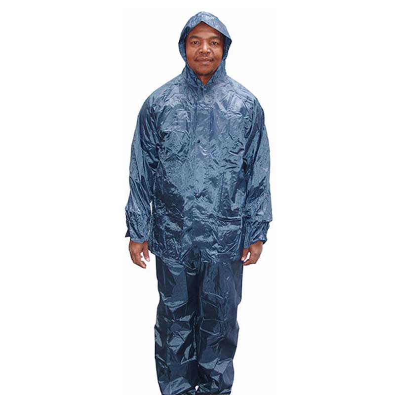 Rubberised Two Piece Rainsuits Navy Blue